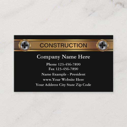 Construction Business Cards