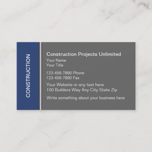Construction Business Cards
