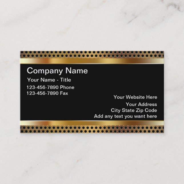 Construction Business Cards (Front)