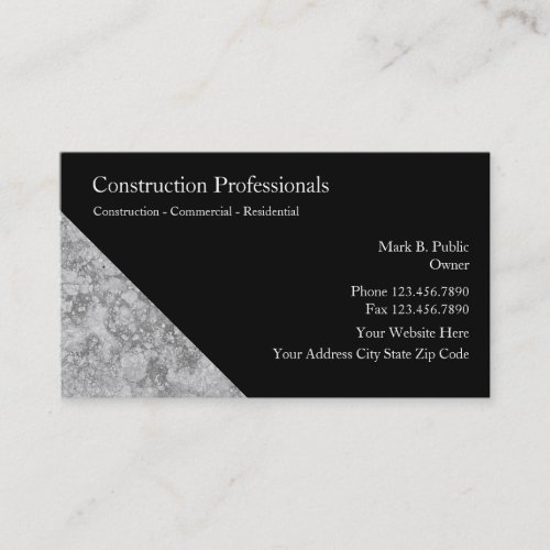 Construction Business Cards