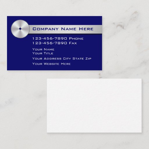 Customizable Construction Business Cards