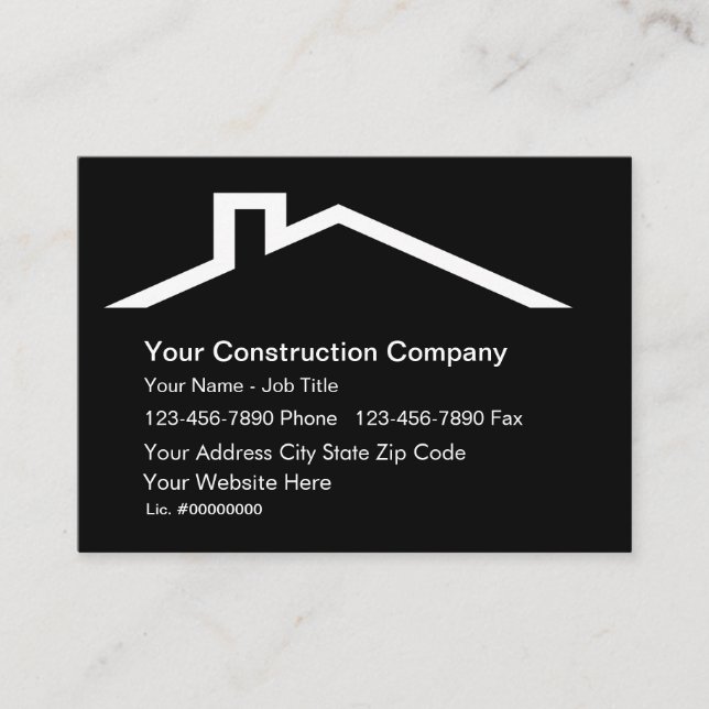 Construction Business Cards (Front)