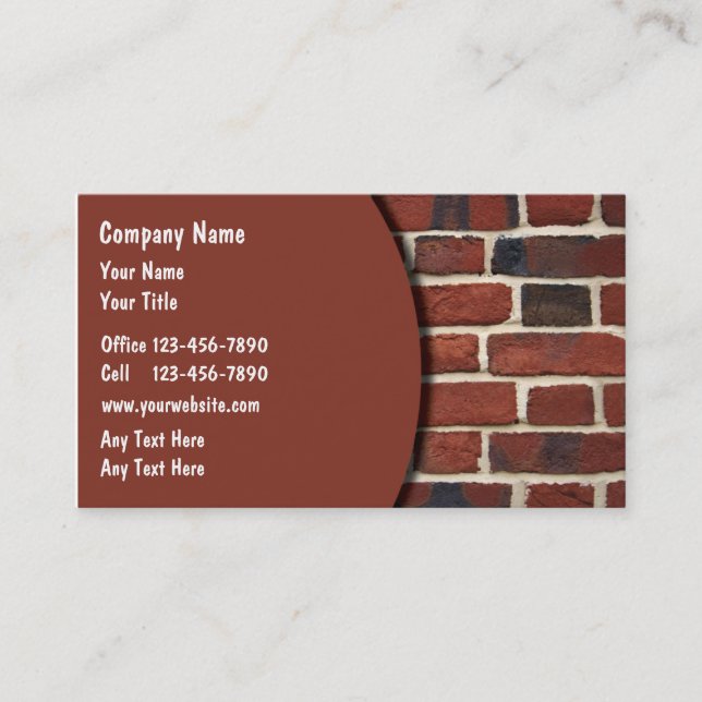 Construction Business Cards (Front)