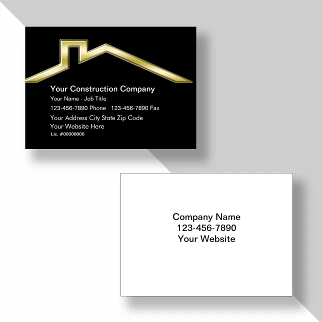 Construction Business Cards Zazzle