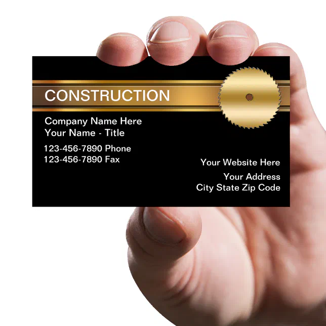Construction Business Cards Zazzle