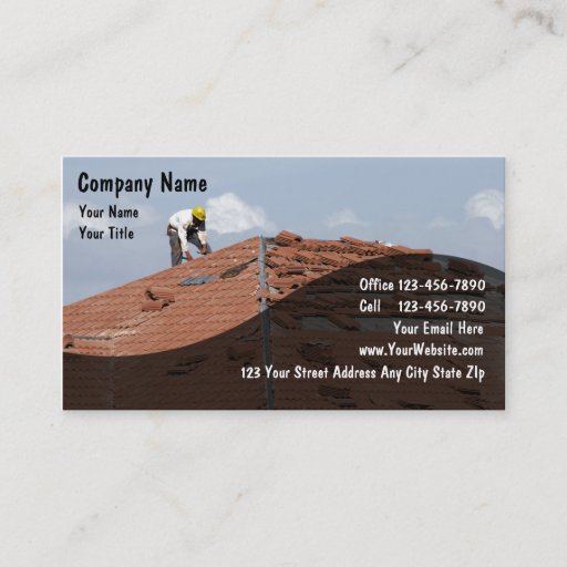 Customizable Construction Business Cards