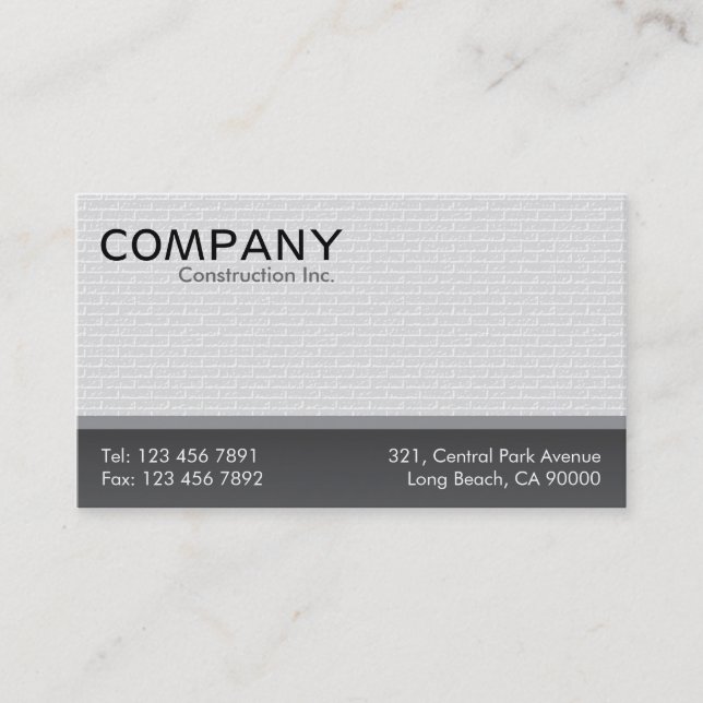 Construction - Business Cards (Front)