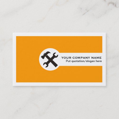 Construction business cards-orange