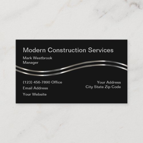 Construction Business Cards Unique Design