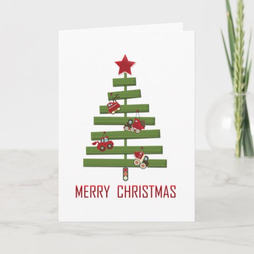 Construction Business Fun Christmas Ornaments Holiday Card