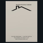 Construction Business Letterhead<br><div class="desc">Here's a modern yet simple construction theme business letterhead design template including a roof symbol and text templates suitable for a construction contractor,  building supply service,  or roofing service.</div>