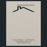 Construction Business Letterhead<br><div class="desc">Here's a modern yet simple construction theme business letterhead design template including a roof symbol and text templates suitable for a construction contractor,  building supply service,  or roofing service.</div>