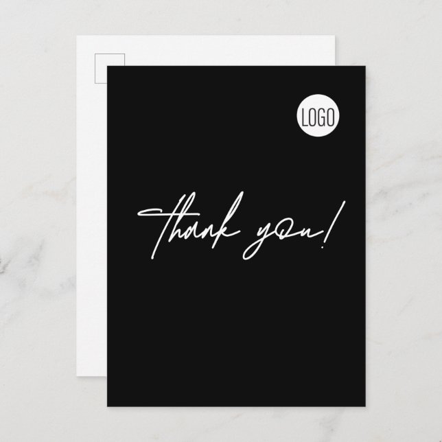 Construction Business Logo Simple Custom  Postcard (Front/Back)