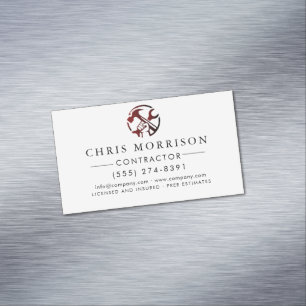 Construction Business Marketing Logo Card Magnet