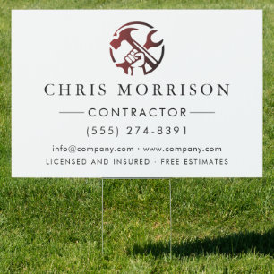 Construction Business Marketing Logo Sign
