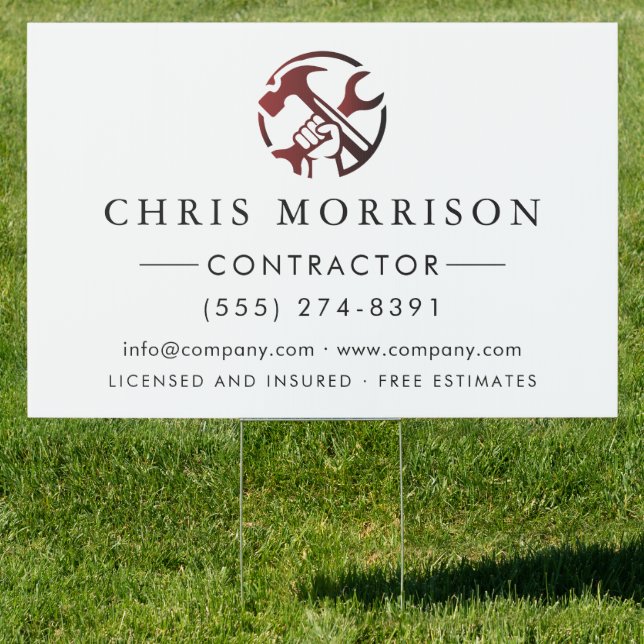 Construction Business Marketing Logo Sign (Insitu)