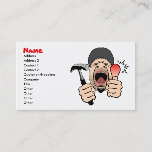 Customizable Construction Business/Profile Card Business Card