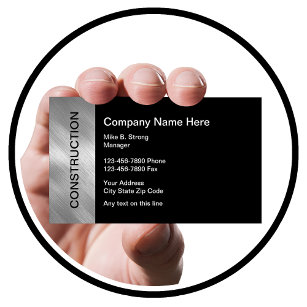 Construction Business Template Business Card