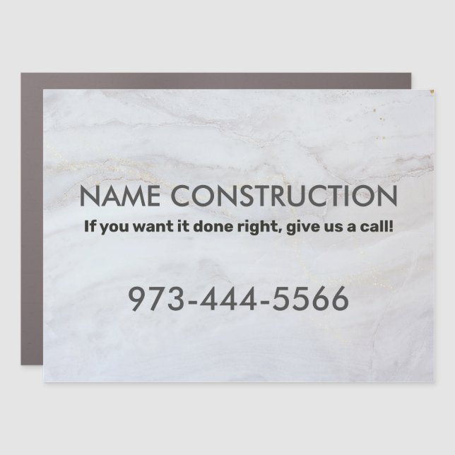 Construction Car Magnet (Front)