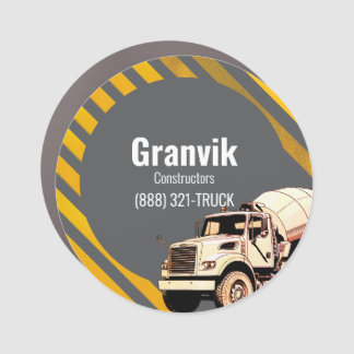 Construction Car Magnet | Contractor Truck Design