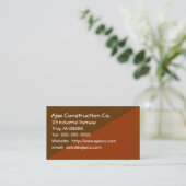 Construction Card For Builder Contractor (Standing Front)