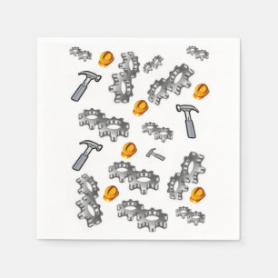 Construction Carpenter Tools Paper Napkins