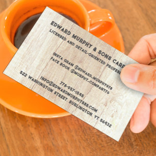 Construction Carpentry Business Card Template