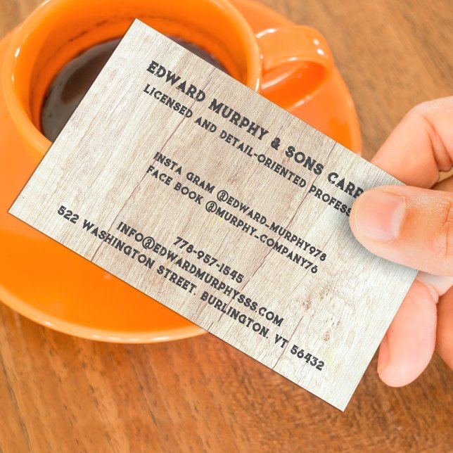 Construction Carpentry Business Card Template (Creator Uploaded)