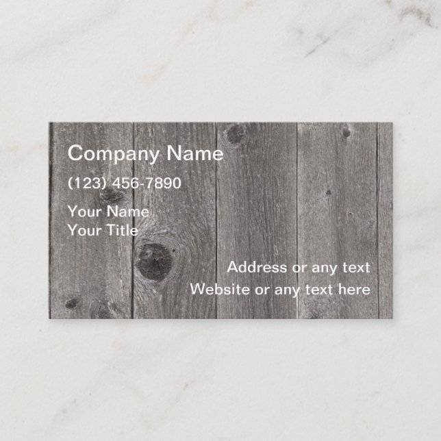 Construction Carpentry Business Cards (Front)