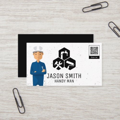 Construction  Carpentry Services  QR Code Business Card