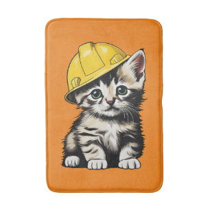 Construction Cat Bath Mat