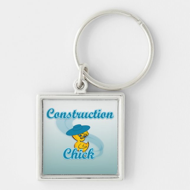 Construction Chick #3 Keychain (Front)
