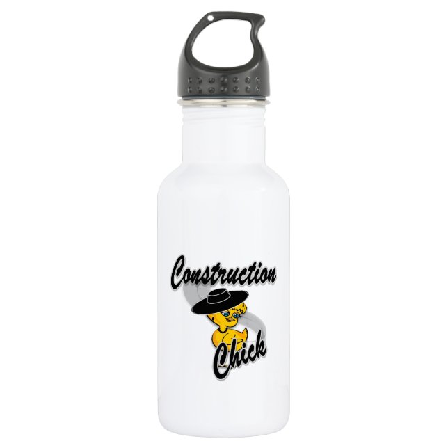 Construction Chick #4 Water Bottle (Front)