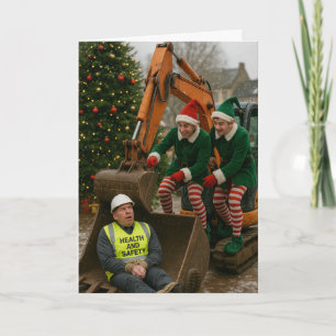 Construction Christmas card Health & Safety kidnap