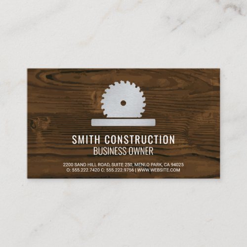 Construction Circular Saw  Home Repair  Business Card