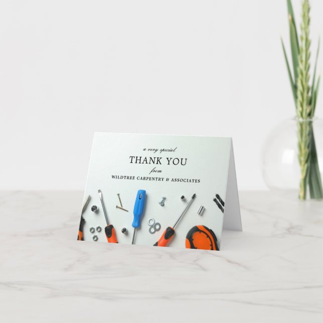 Construction Cluster | A Special Thank You Note Card (Front)