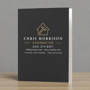 Construction Company Black Gold Pocket Folder