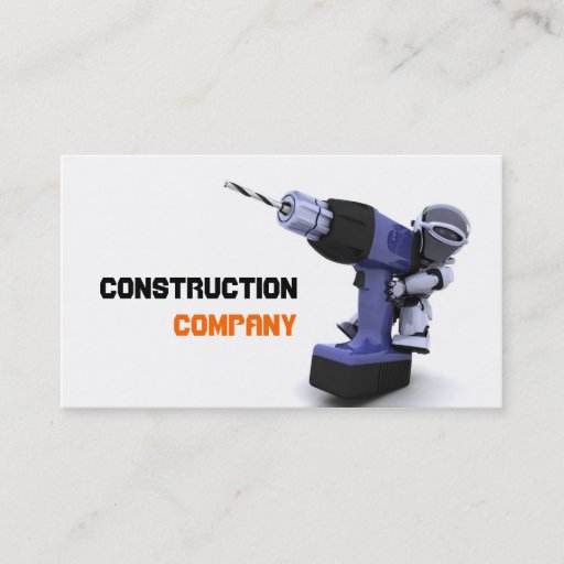 Customizable Construction Company Business Card