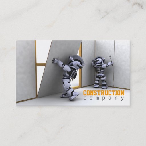 Customizable Construction Company Business Card