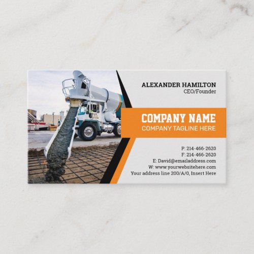 Construction company Business Card Concrete