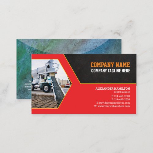 Construction company Business Card Concrete