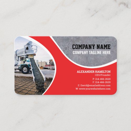 Construction company Business Card (Concrete)