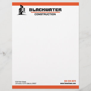 Construction Company Commercial and Residential Letterhead