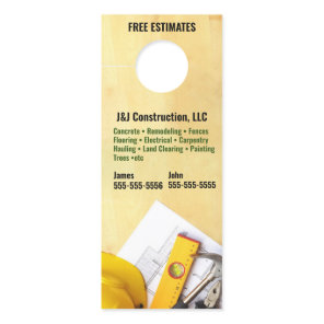 Construction Company Door Hanger