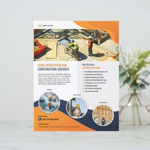 Construction Company Flyer Template