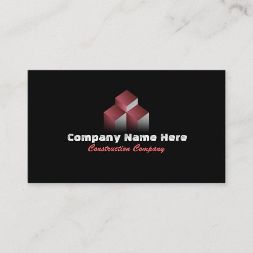 Construction Company Logo Business Cards