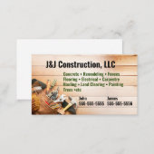 Construction Company Tool Belt Business Card (Front/Back)