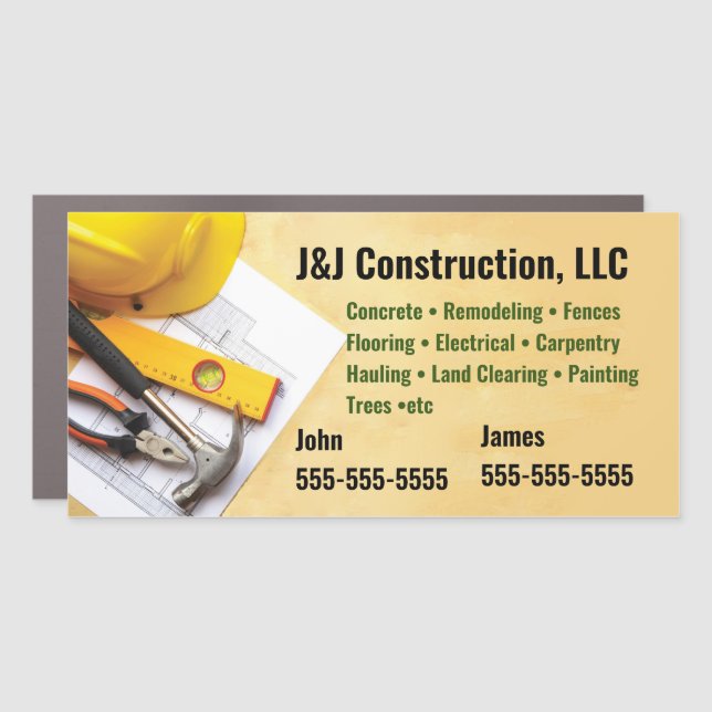 Construction Company Vehicle Magnet (Front)