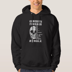 Construction Concrete Finisher Skull Highway House Hoodie