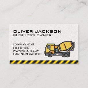 Construction Concrete Mixer Business Card